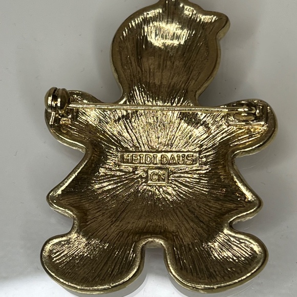 HEIDI DAUS Gingerly Gorgeous Gingerbread GIRL Pin/Brooch #21, Signed - Picture 3 of 9